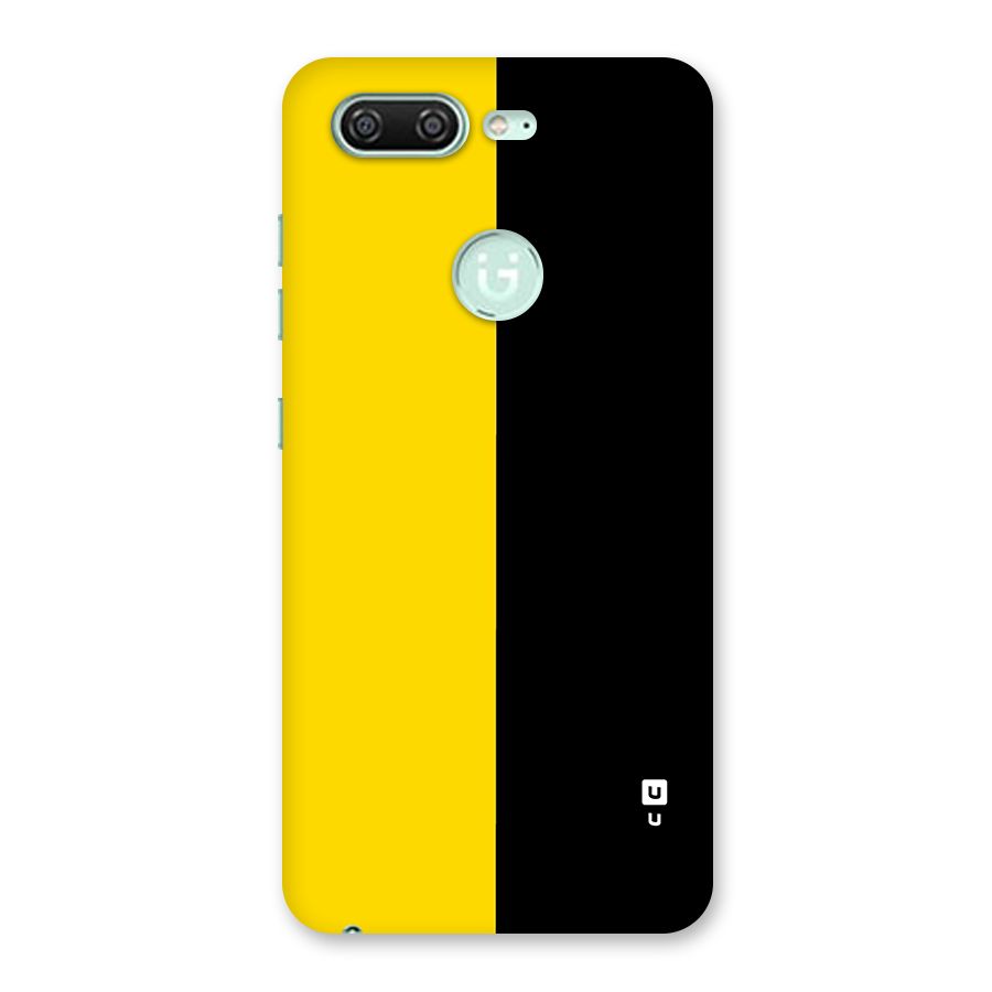 Yellow Black Super Minimalistic Back Case for Gionee S10