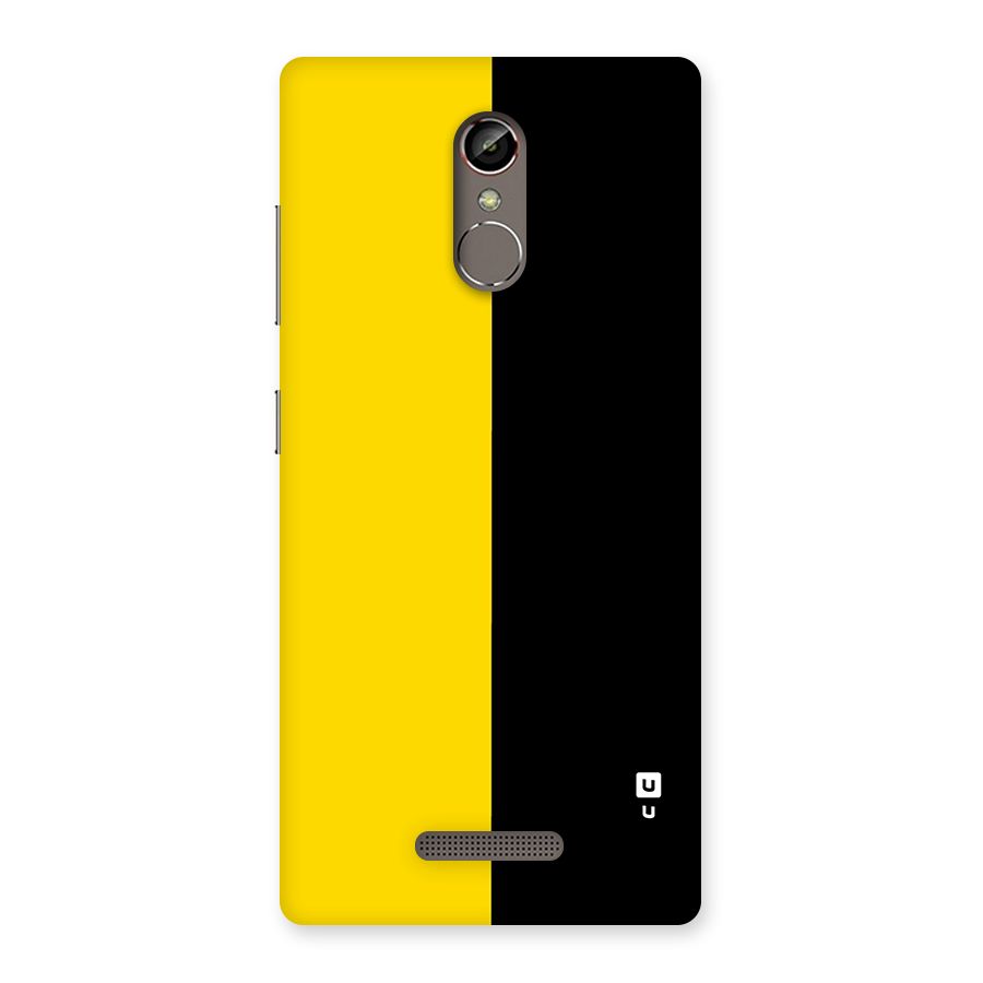 Yellow Black Super Minimalistic Back Case for Gionee S6s