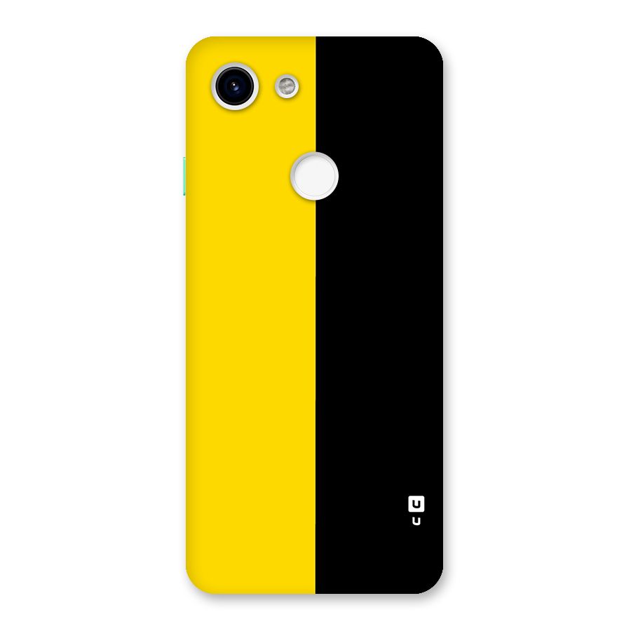 Yellow Black Super Minimalistic Back Case for Google Pixel 3