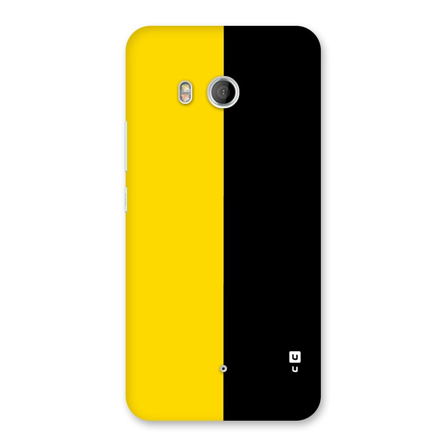 Yellow Black Super Minimalistic Back Case for HTC U11