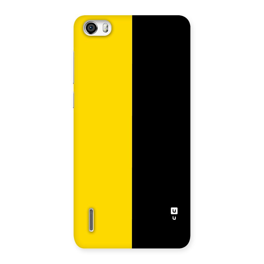 Yellow Black Super Minimalistic Back Case for Honor 6