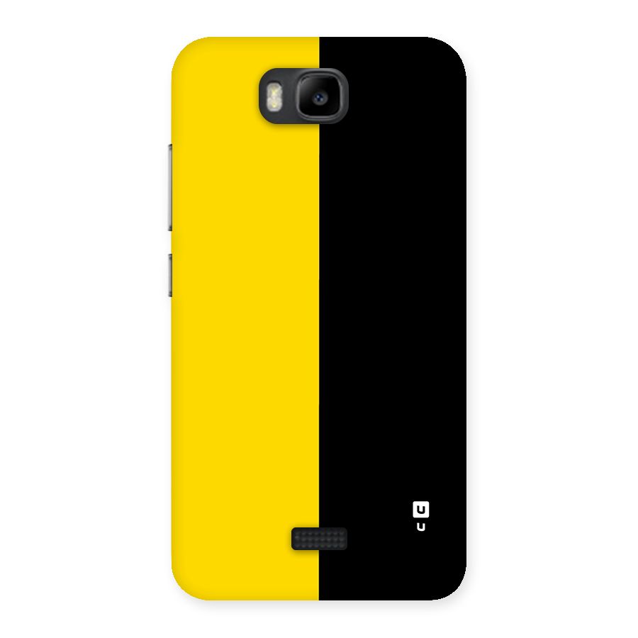 Yellow Black Super Minimalistic Back Case for Honor Bee