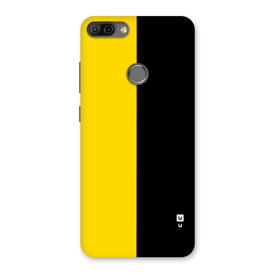 Yellow Black Super Minimalistic Back Case for Infinix Hot 6 Pro