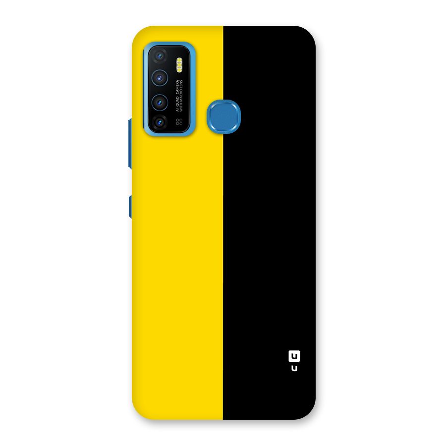 Yellow Black Super Minimalistic Back Case for Infinix Hot 9