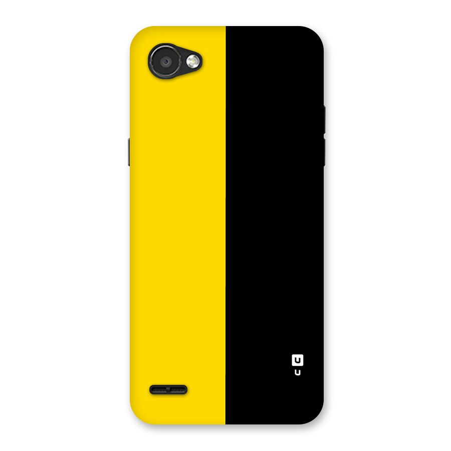 Yellow Black Super Minimalistic Back Case for LG Q6
