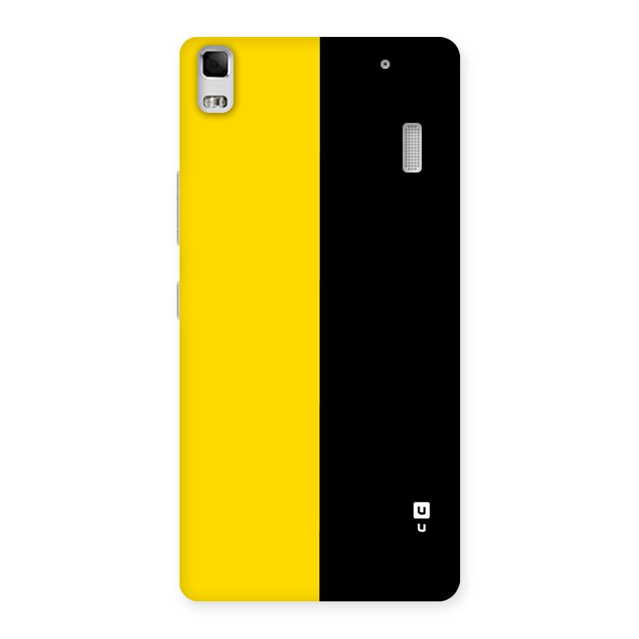 Yellow Black Super Minimalistic Back Case for Lenovo A7000