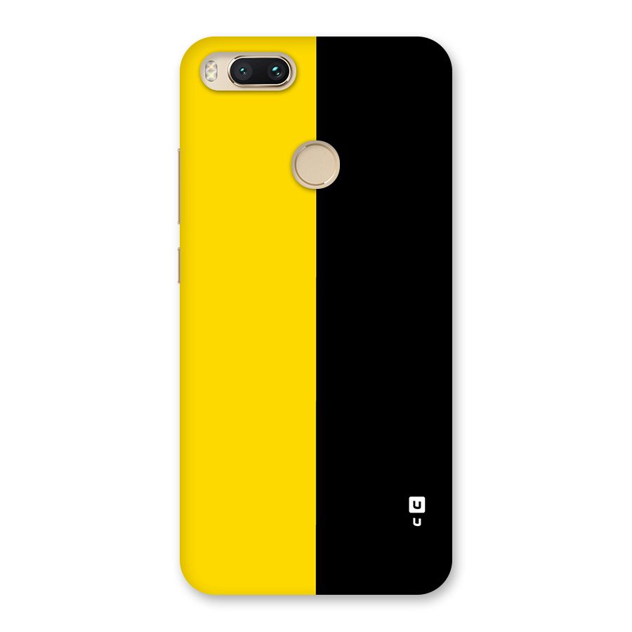 Yellow Black Super Minimalistic Back Case for Mi A1