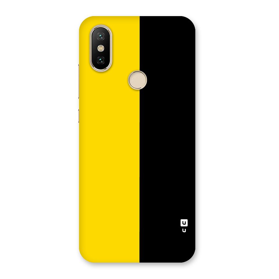 Yellow Black Super Minimalistic Back Case for Mi A2