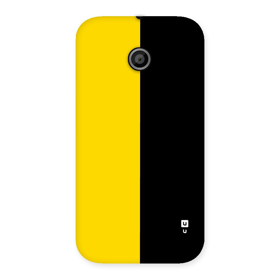 Yellow Black Super Minimalistic Back Case for Moto E