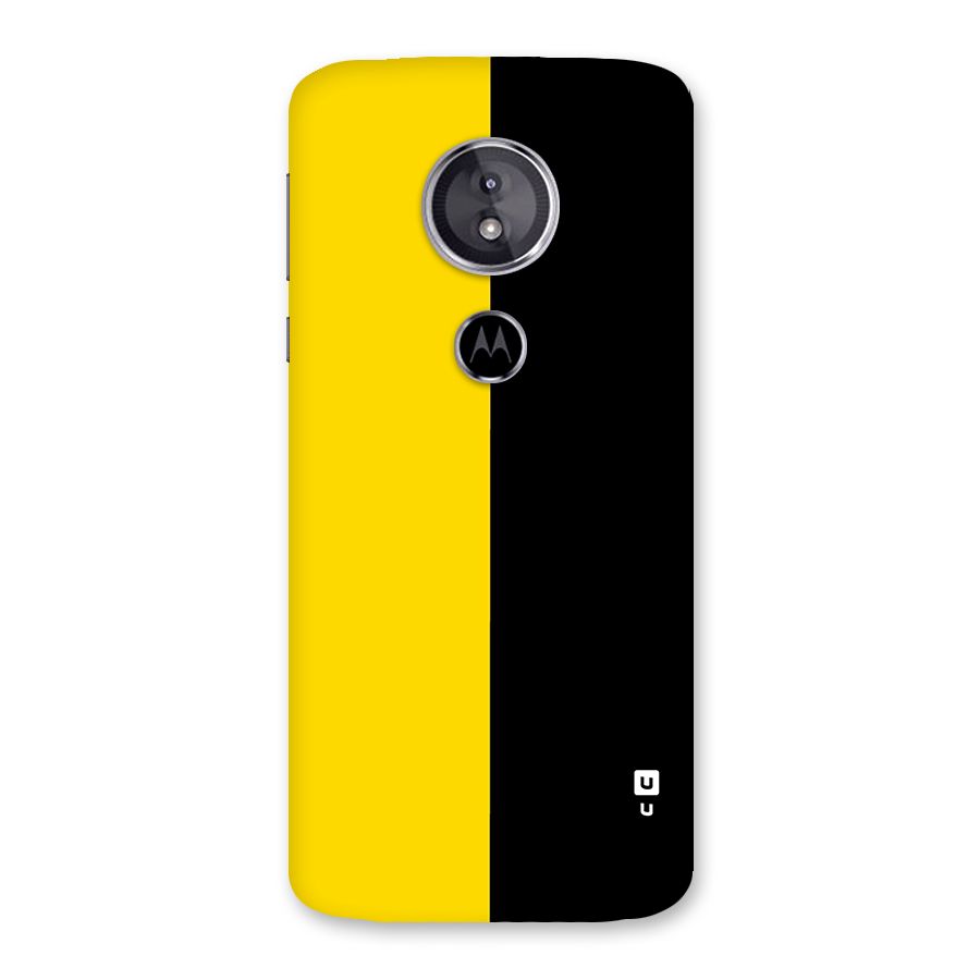 Yellow Black Super Minimalistic Back Case for Moto E5