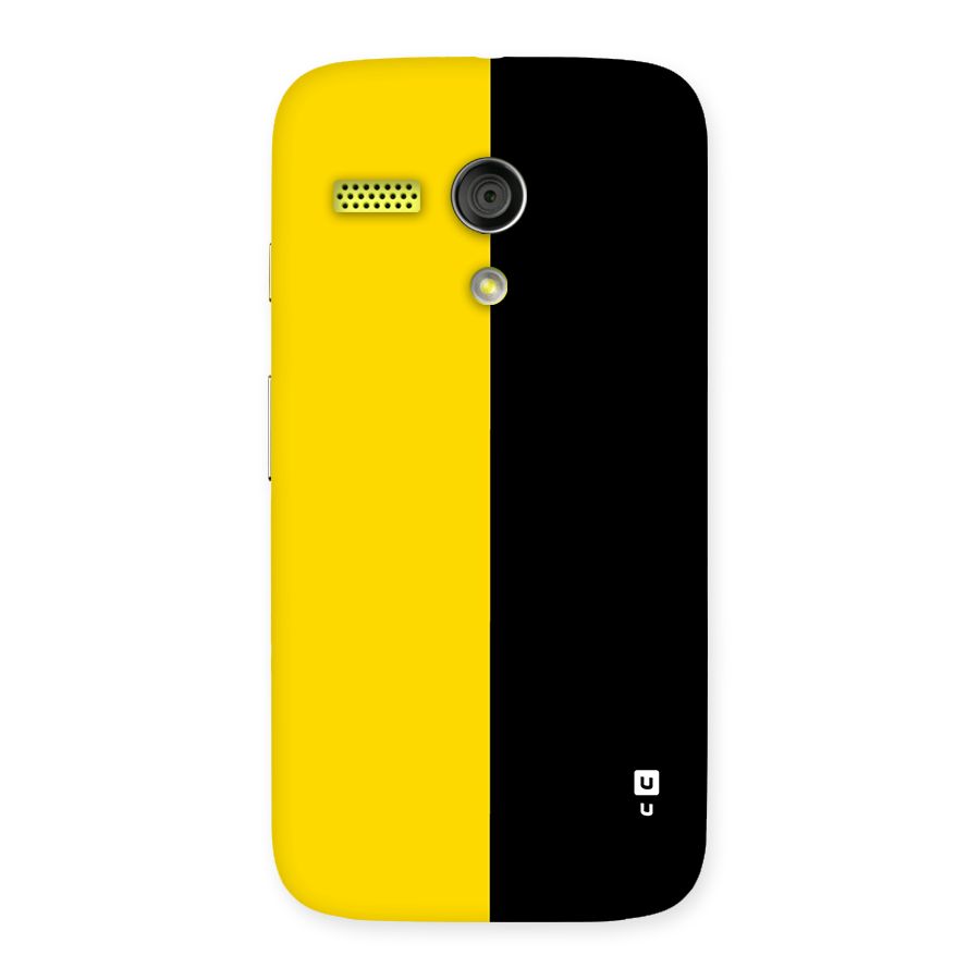 Yellow Black Super Minimalistic Back Case for Moto G