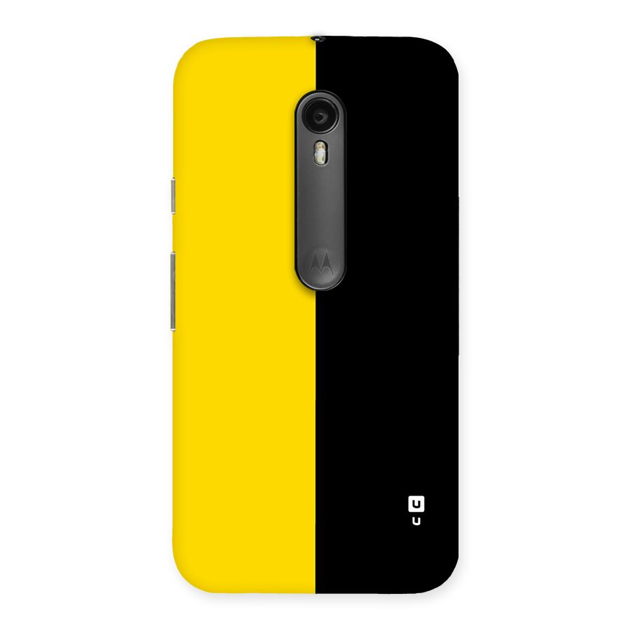 Yellow Black Super Minimalistic Back Case for Moto G3