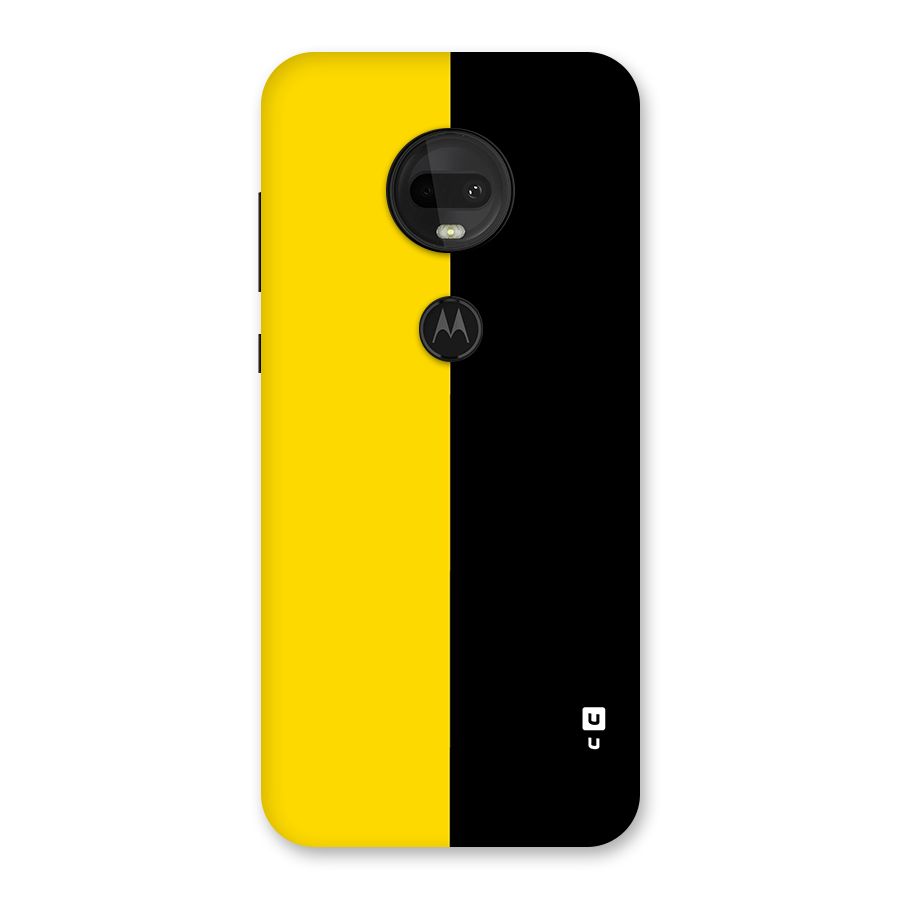 Yellow Black Super Minimalistic Back Case for Moto G7