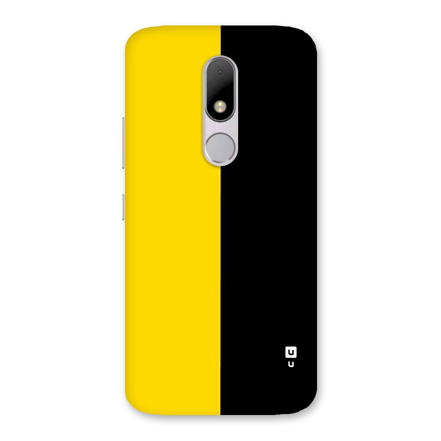 Yellow Black Super Minimalistic Back Case for Moto M