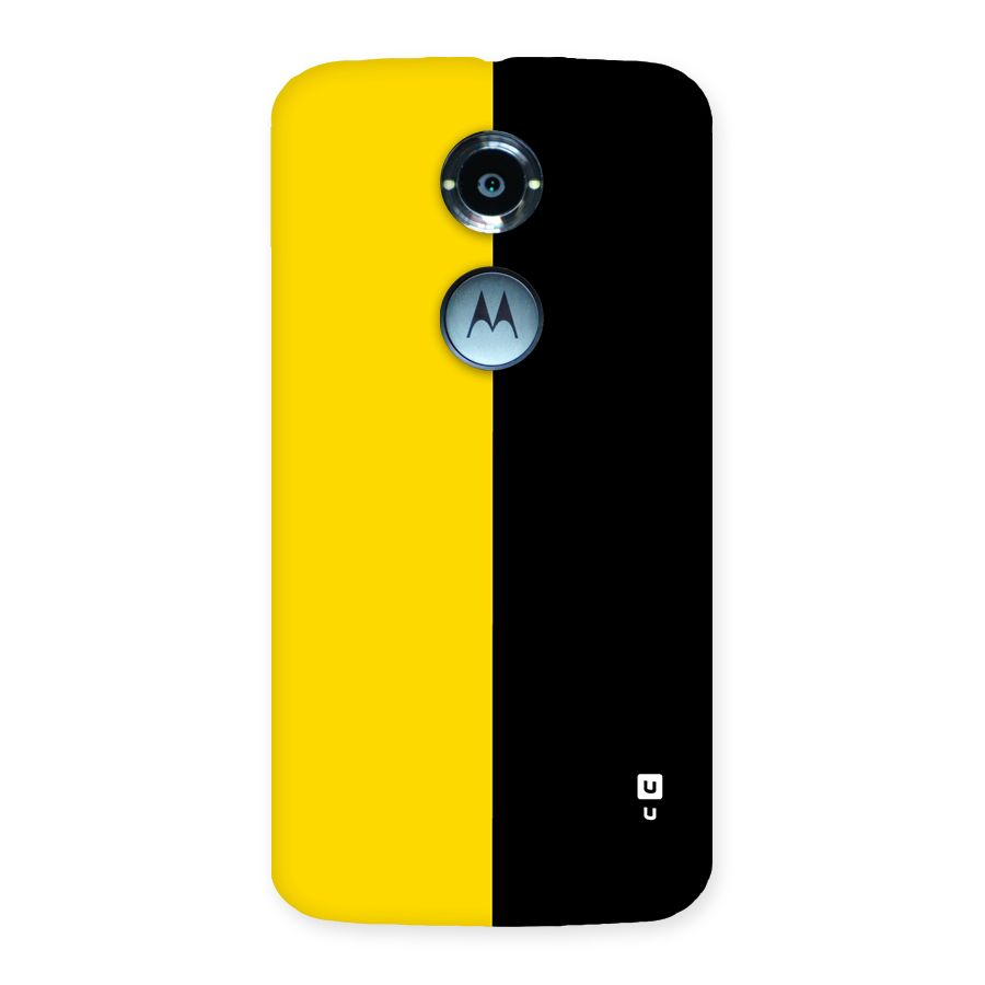 Yellow Black Super Minimalistic Back Case for Moto X2