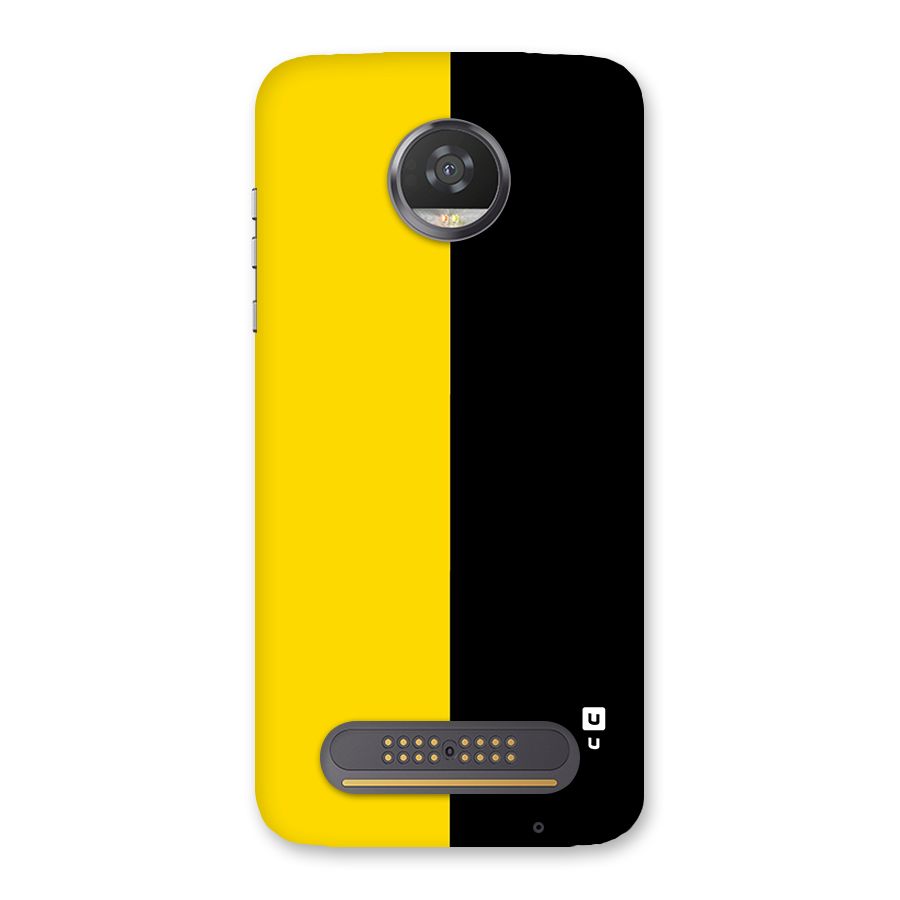 Yellow Black Super Minimalistic Back Case for Moto Z2 Play