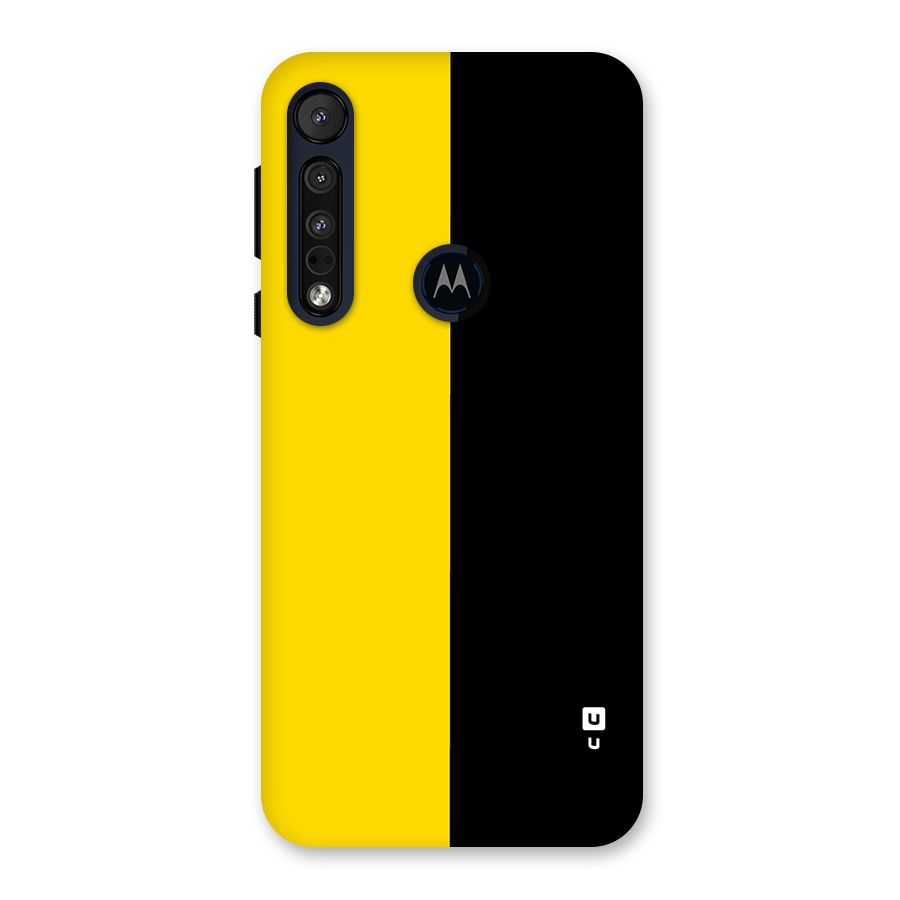 Yellow Black Super Minimalistic Back Case for Motorola One Macro