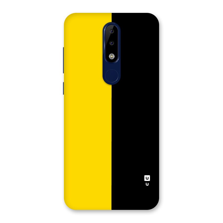 Yellow Black Super Minimalistic Back Case for Nokia 5.1 Plus