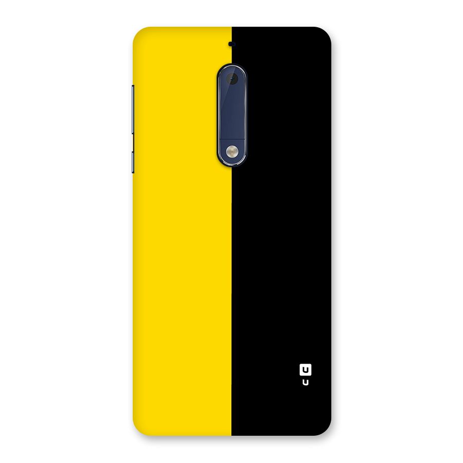 Yellow Black Super Minimalistic Back Case for Nokia 5