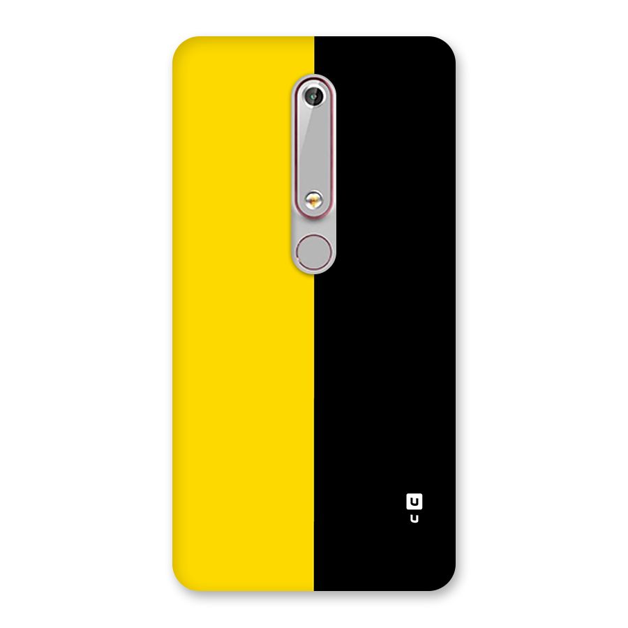 Yellow Black Super Minimalistic Back Case for Nokia 6.1