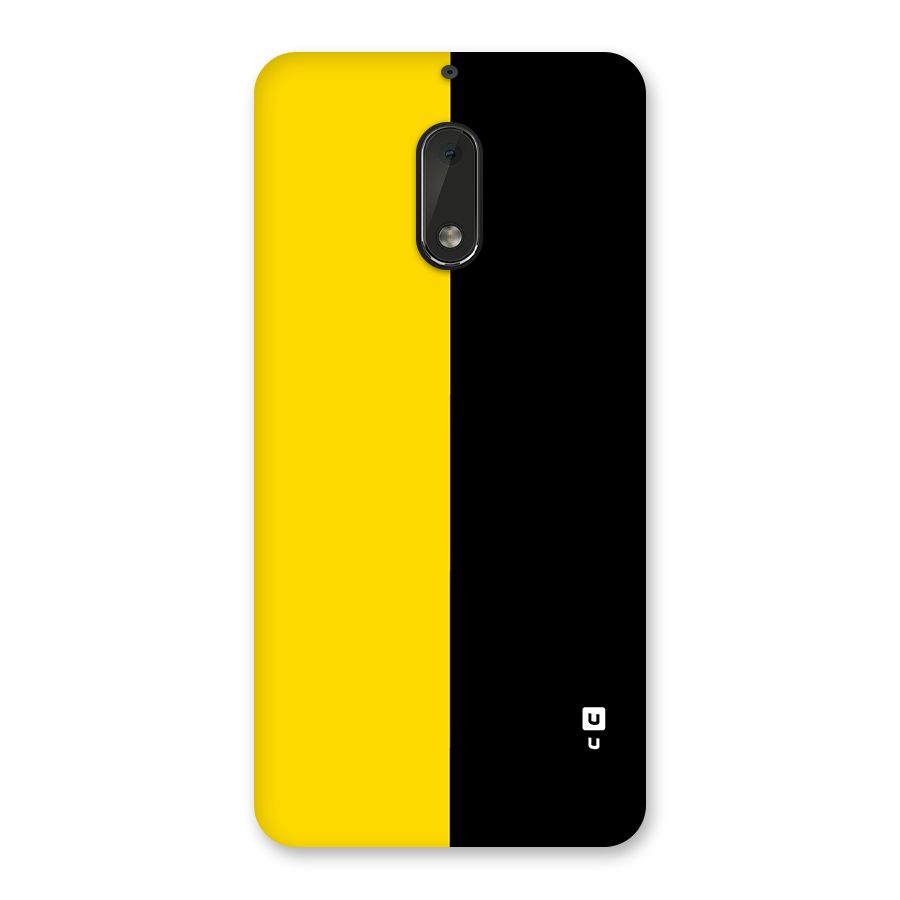 Yellow Black Super Minimalistic Back Case for Nokia 6