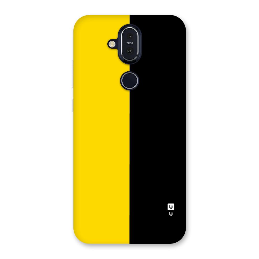 Yellow Black Super Minimalistic Back Case for Nokia 8.1