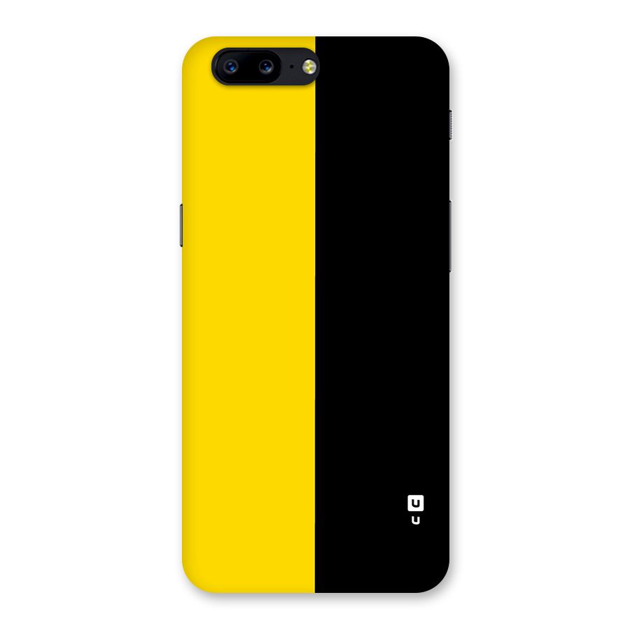 Yellow Black Super Minimalistic Back Case for OnePlus 5