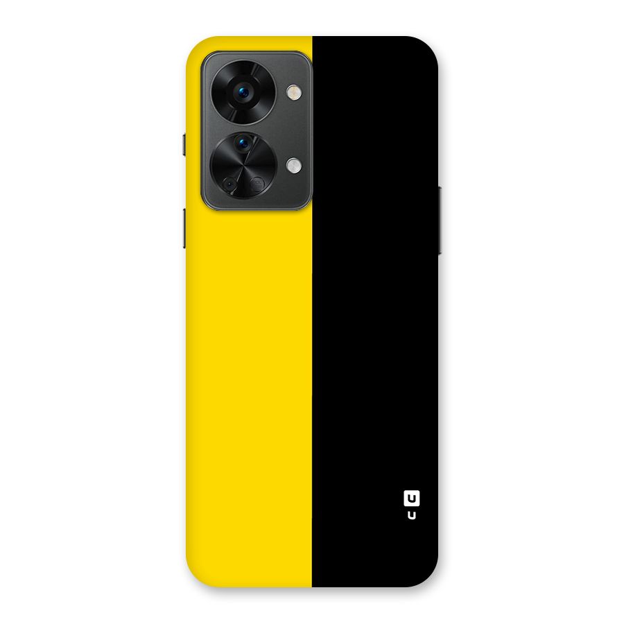 Yellow Black Super Minimalistic Back Case for OnePlus Nord 2T