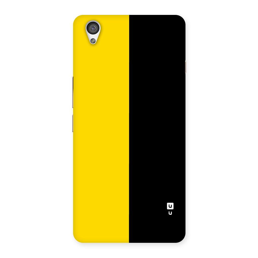 Yellow Black Super Minimalistic Back Case for OnePlus X