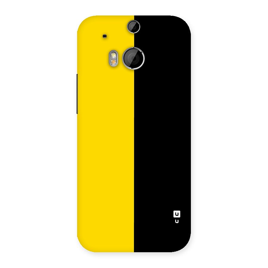 Yellow Black Super Minimalistic Back Case for One M8
