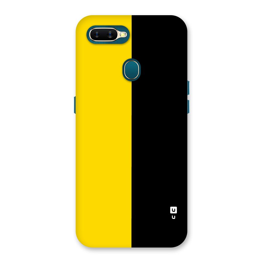 Yellow Black Super Minimalistic Back Case for Oppo A11k