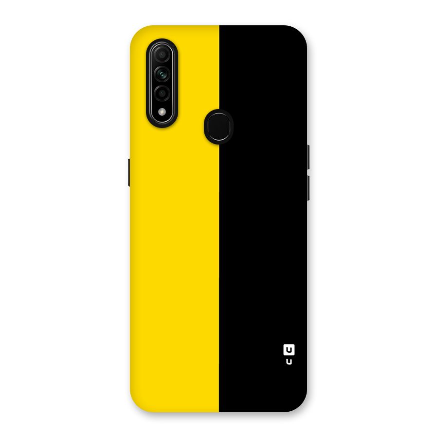 Yellow Black Super Minimalistic Back Case for Oppo A31