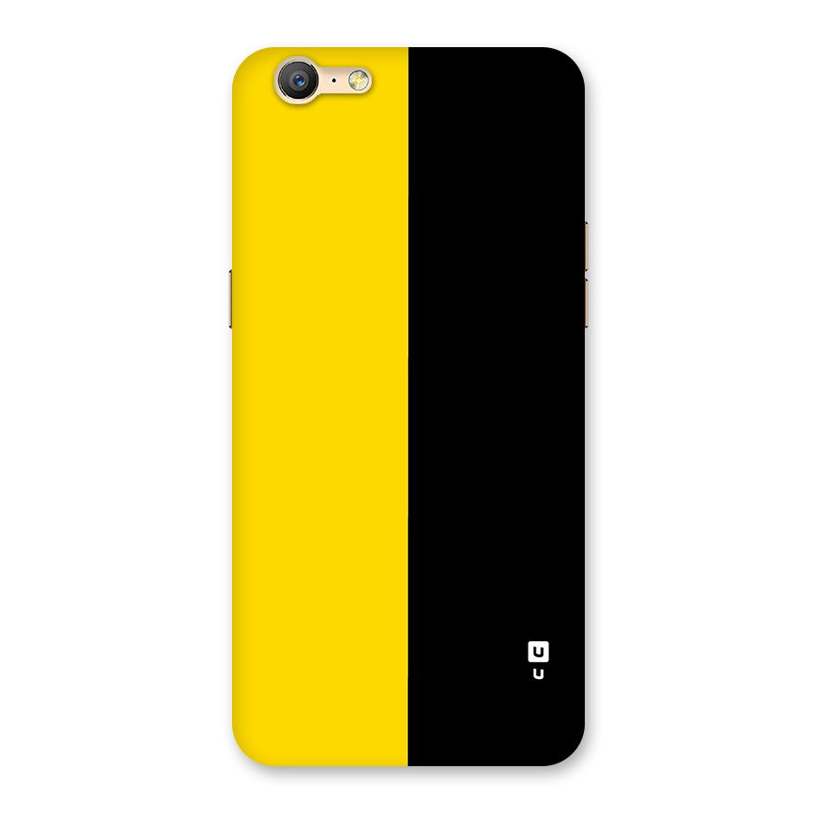 Yellow Black Super Minimalistic Back Case for Oppo A39