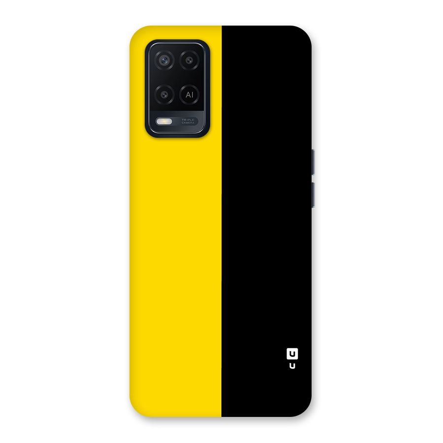 Yellow Black Super Minimalistic Back Case for Oppo A54