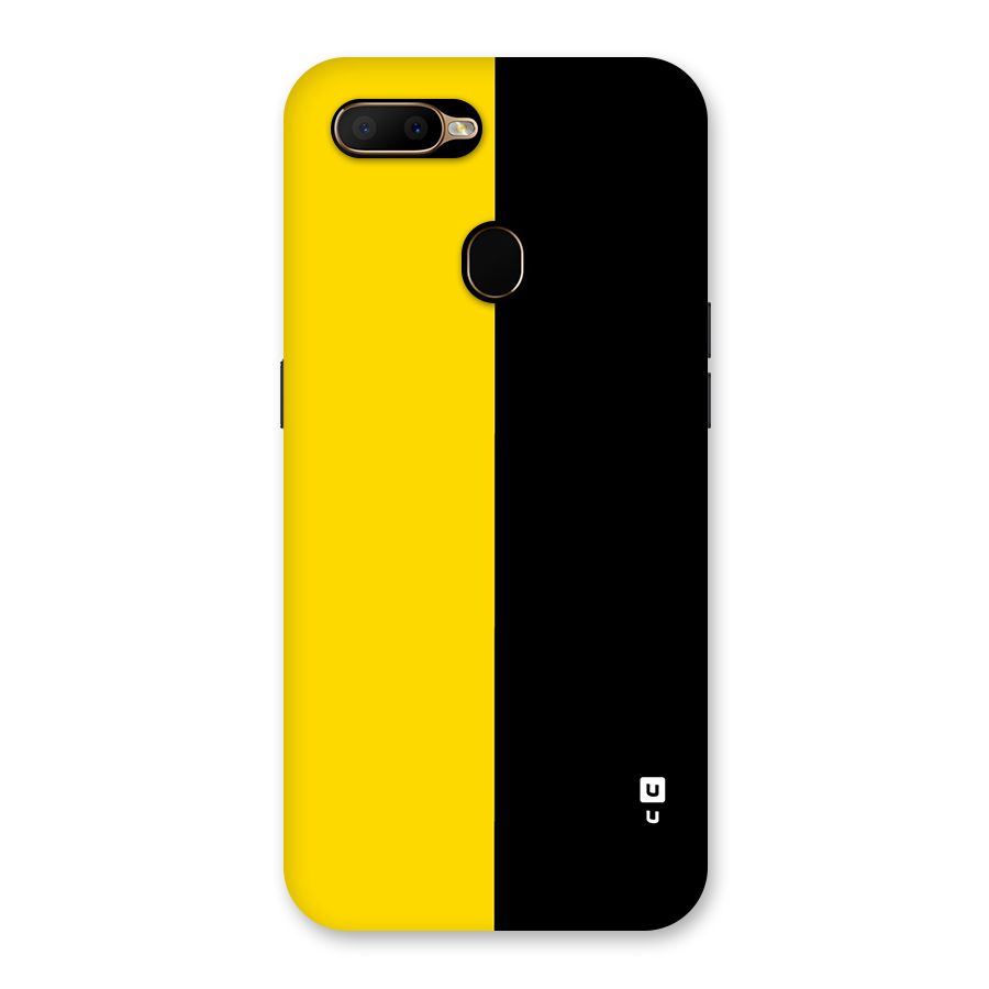 Yellow Black Super Minimalistic Back Case for Oppo A5s