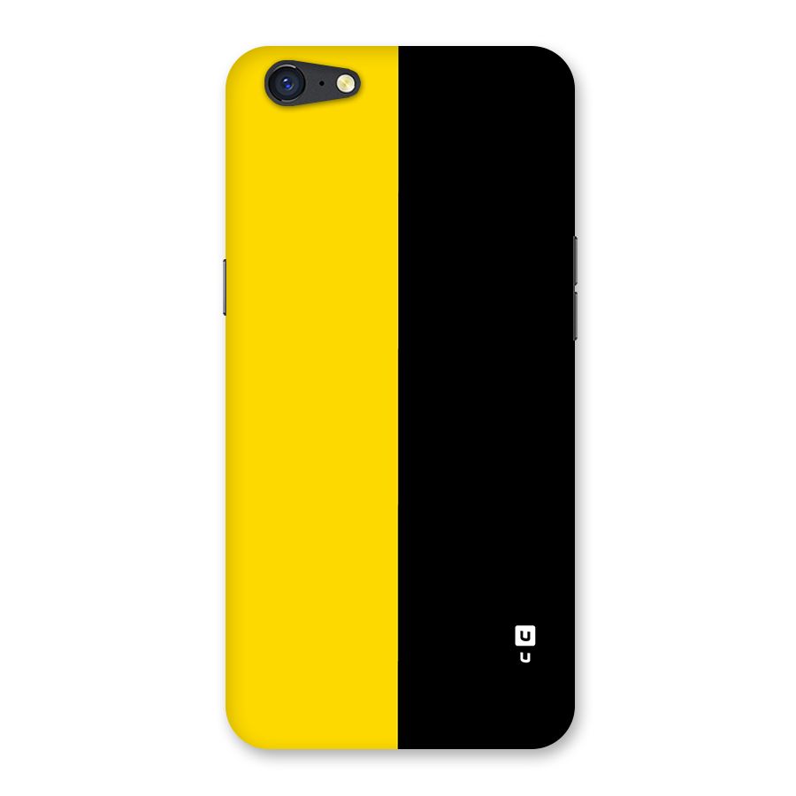 Yellow Black Super Minimalistic Back Case for Oppo A71