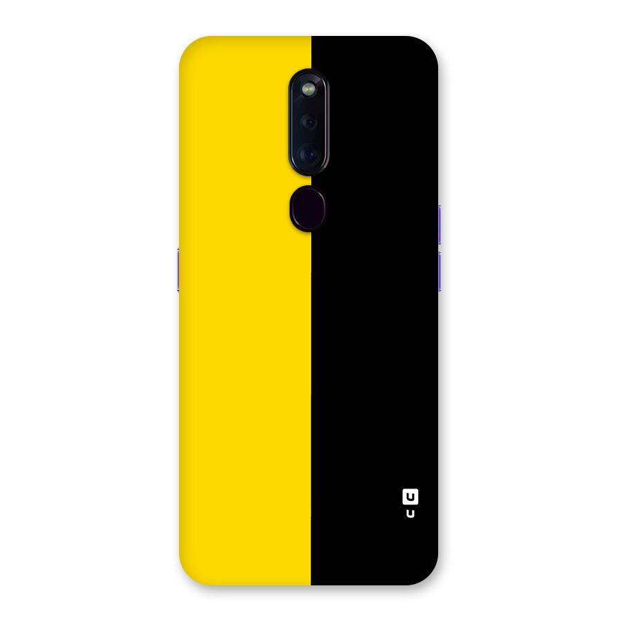 Yellow Black Super Minimalistic Back Case for Oppo F11 Pro