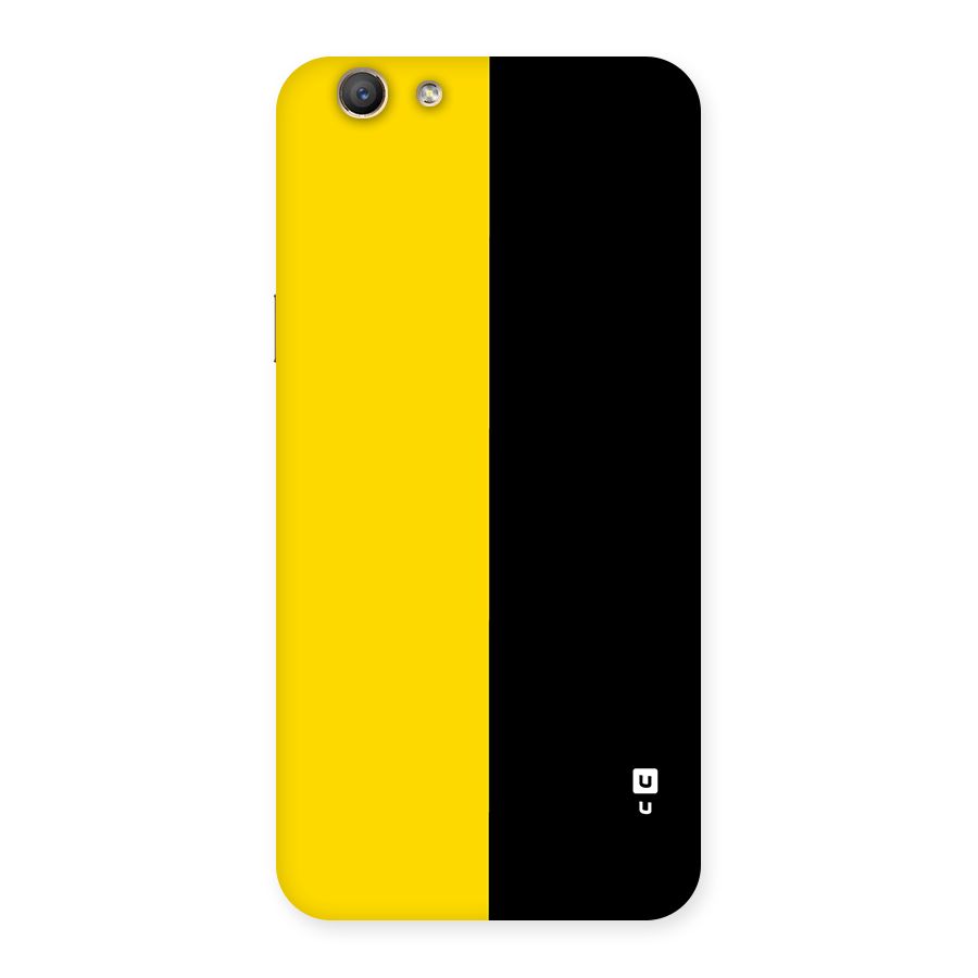Yellow Black Super Minimalistic Back Case for Oppo F1s