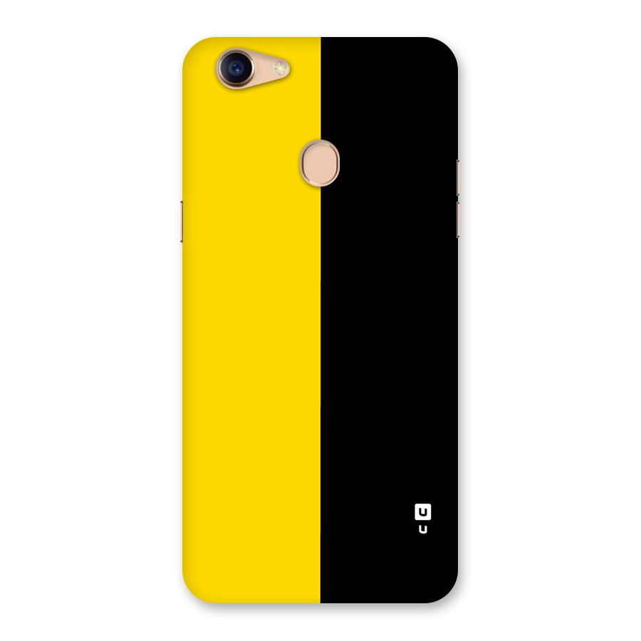 Yellow Black Super Minimalistic Back Case for Oppo F5