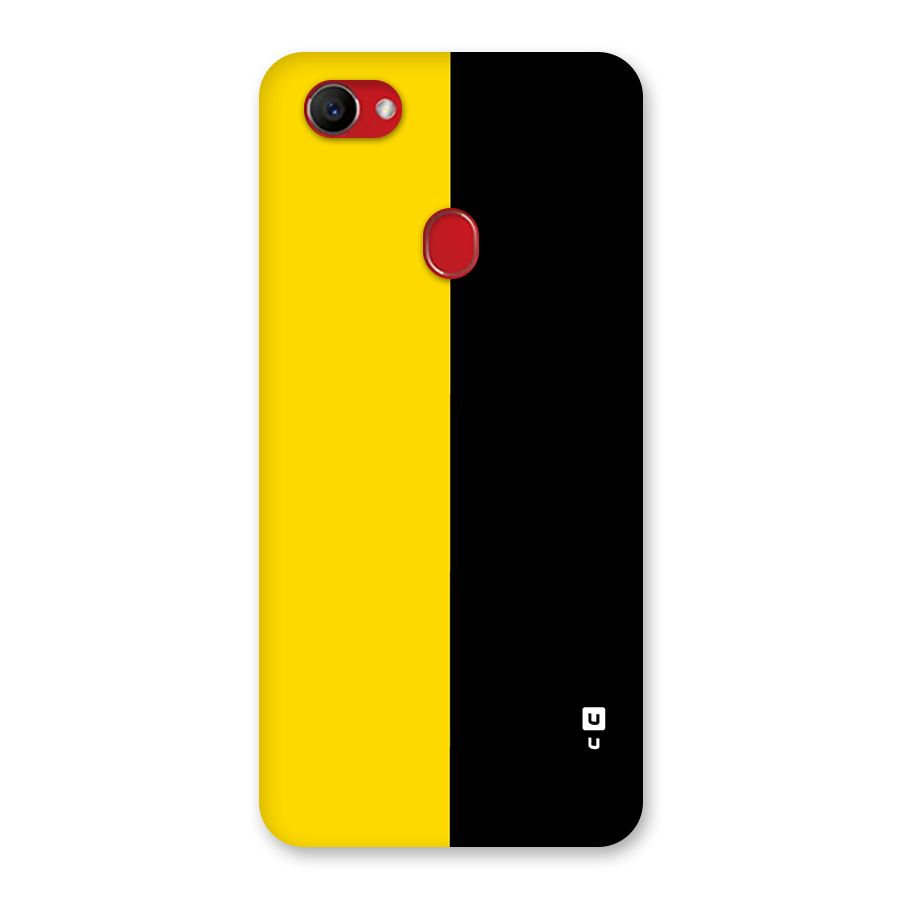 Yellow Black Super Minimalistic Back Case for Oppo F7