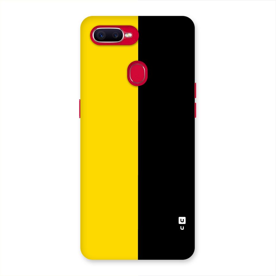 Yellow Black Super Minimalistic Back Case for Oppo F9 Pro