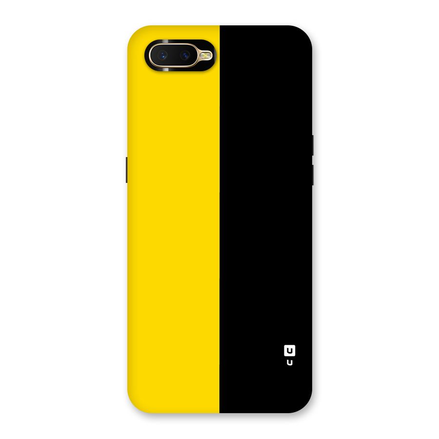 Yellow Black Super Minimalistic Back Case for Oppo K1