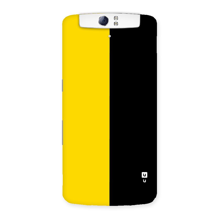 Yellow Black Super Minimalistic Back Case for Oppo N1