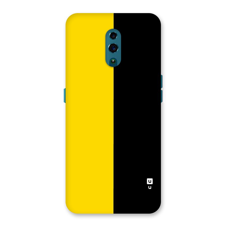 Yellow Black Super Minimalistic Back Case for Oppo Reno