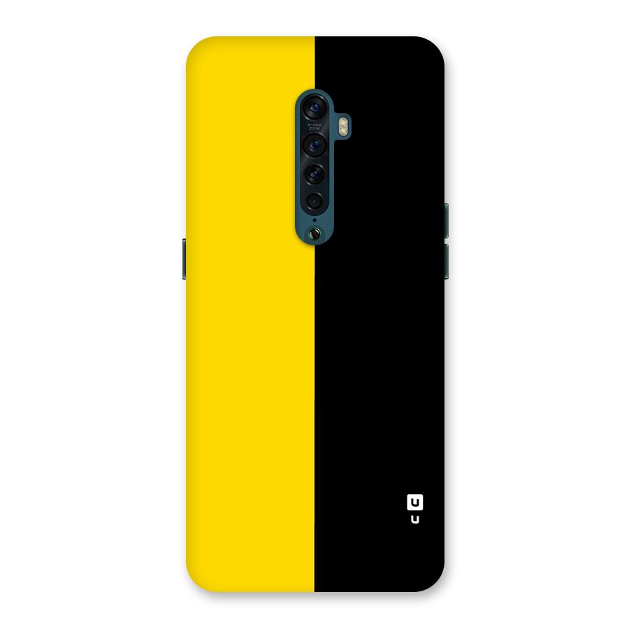 Yellow Black Super Minimalistic Back Case for Oppo Reno2