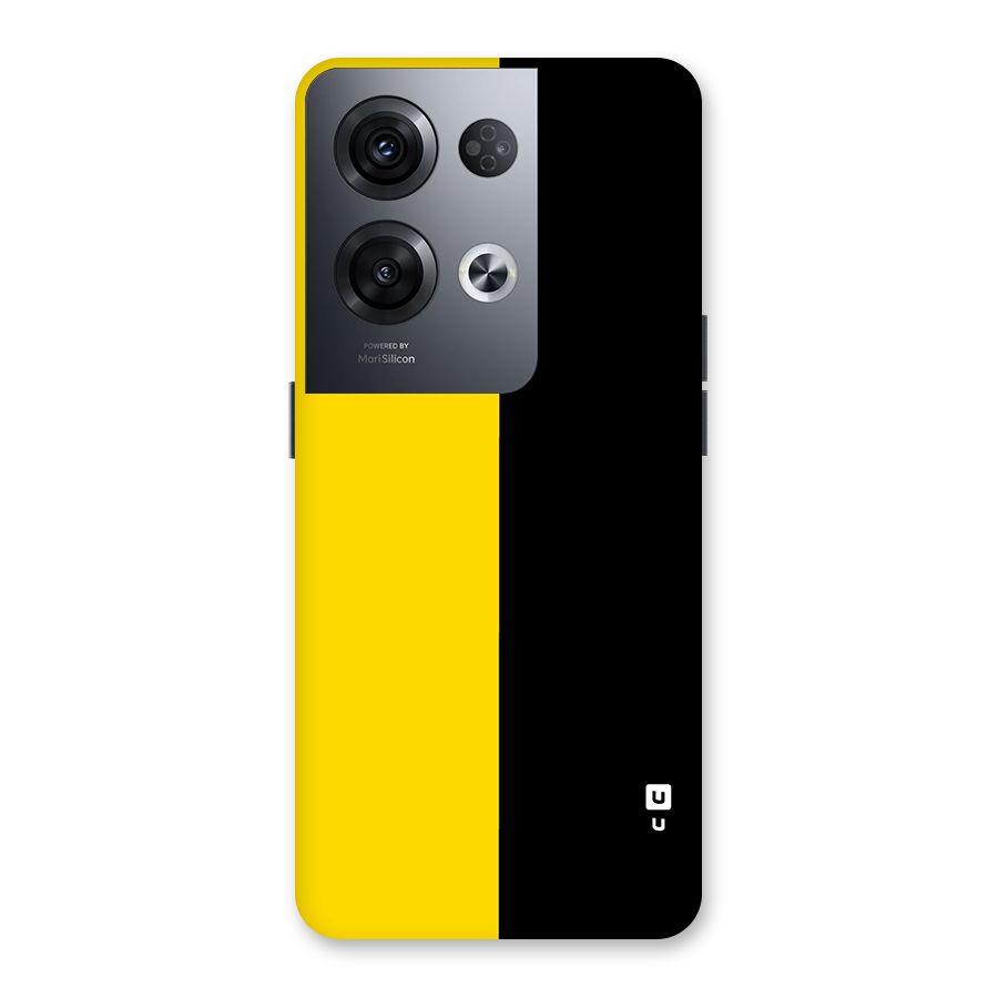 Yellow Black Super Minimalistic Back Case for Oppo Reno8 Pro 5G