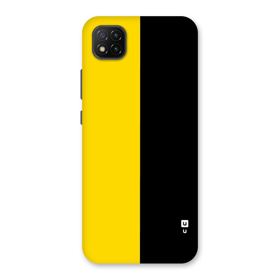 Yellow Black Super Minimalistic Back Case for Poco C3