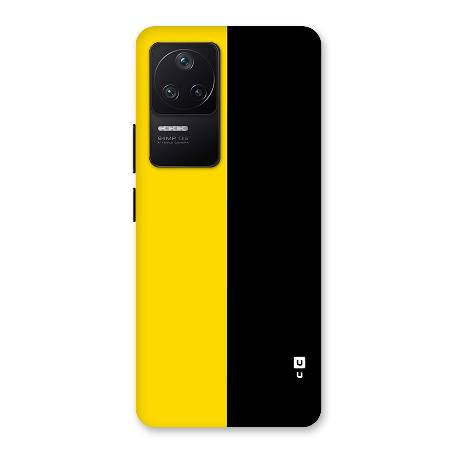 Yellow Black Super Minimalistic Back Case for Poco F4 5G