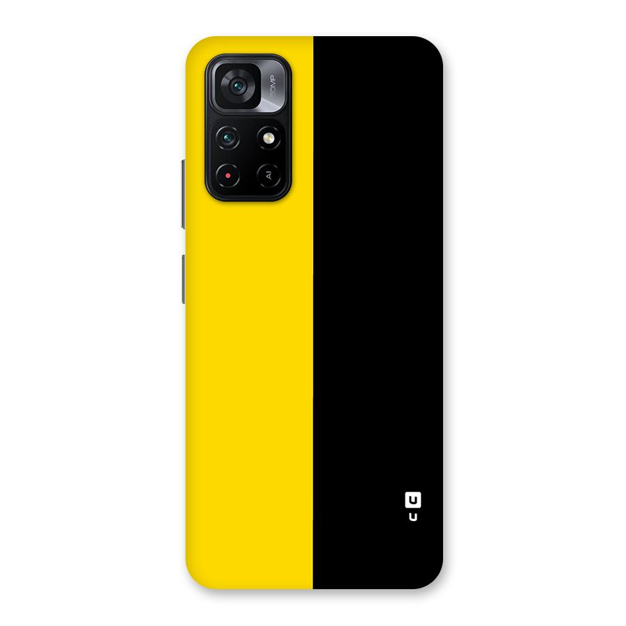 Yellow Black Super Minimalistic Back Case for Poco M4 Pro 5G