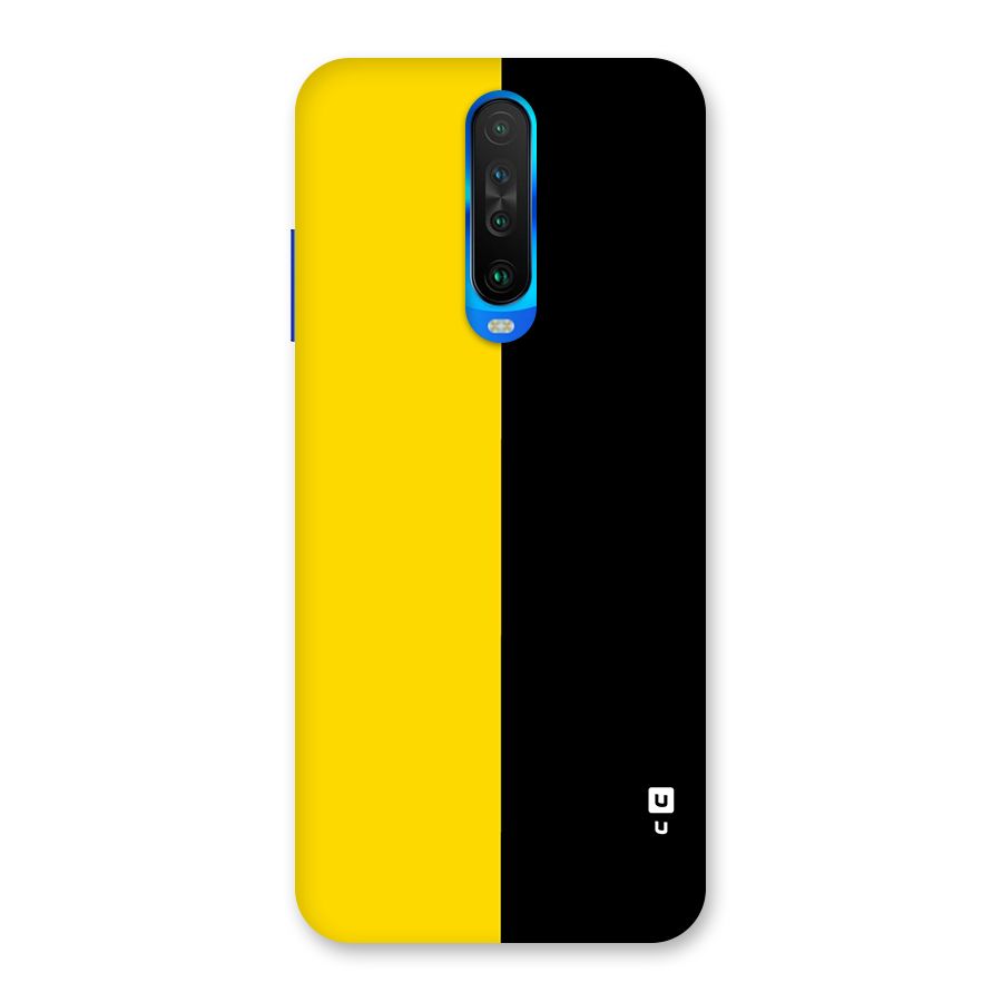 Yellow Black Super Minimalistic Back Case for Poco X2